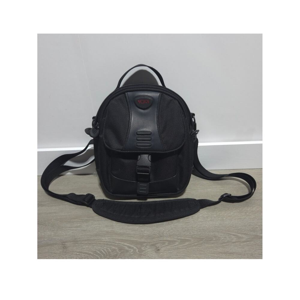 TUMI T2 Black Ballistic Nylon Small Shoulder Bag Travel